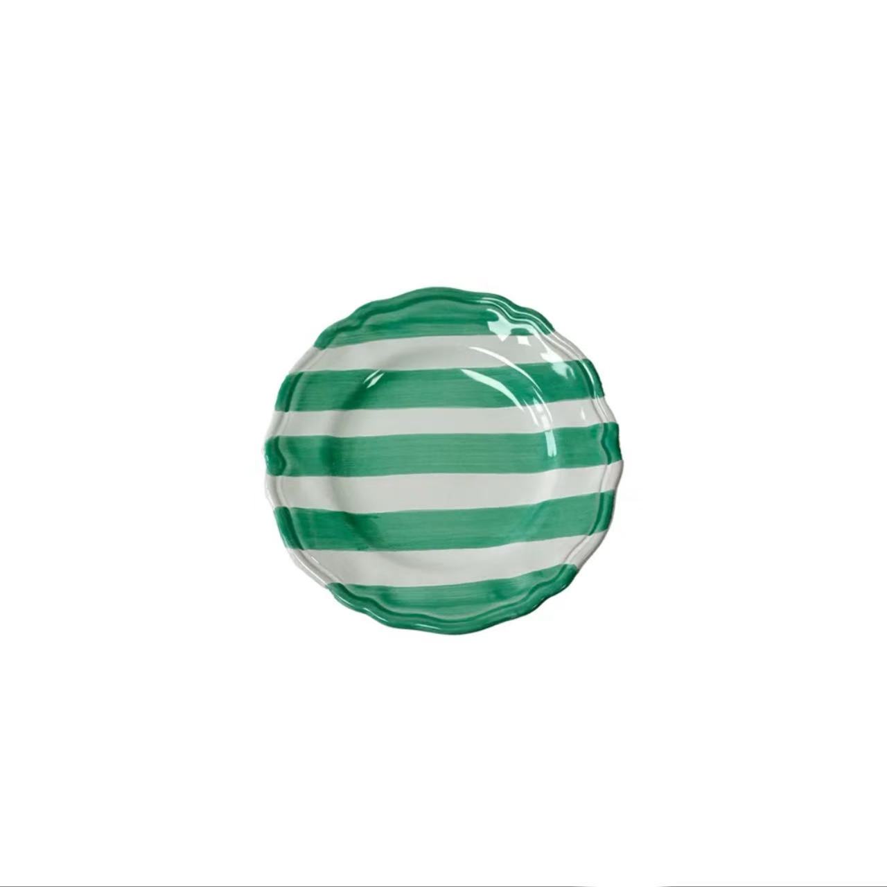 Piatto a Righe Verdi - Collezione Riviera
